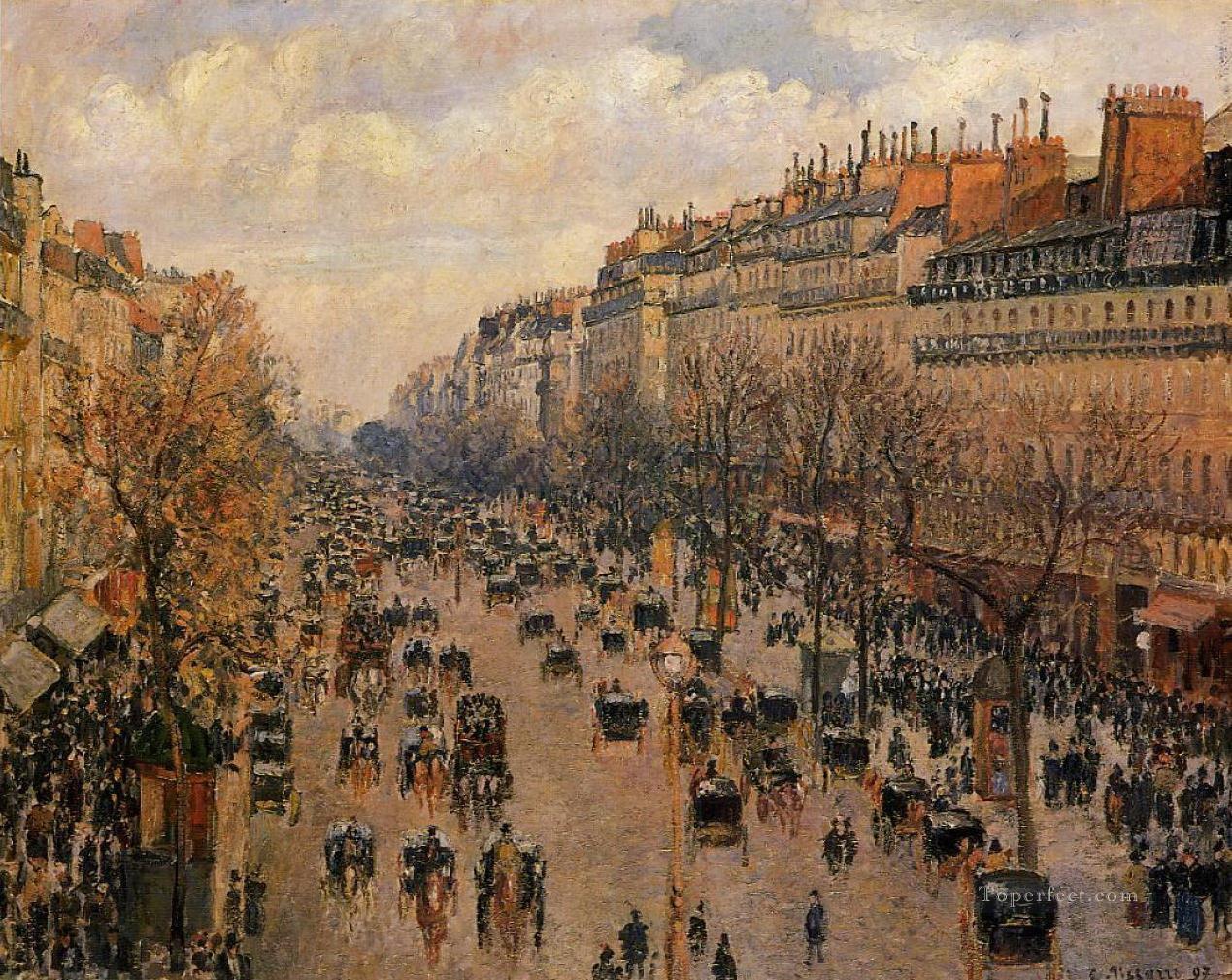 Boulevard Montmartre la luz del sol de la tarde 1897 Camille Pissarro parisino Pintura al óleo